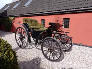 Ponyvogn m. gummi på hjulene