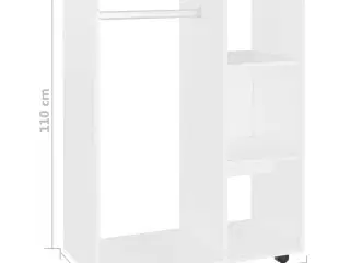 Klædeskab 80x40x110 cm konstrueret træ hvid