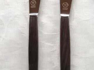 12 unikke Bordknive med palisanderskaft