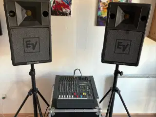 Soundcraft powermixer og 2 højtalere, SPIRIT og EV