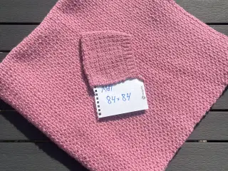 Hæklet Babytæppe farven gammel rosa