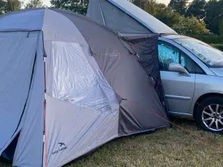 Campingmodul, fortelt og dæk til forruderne 