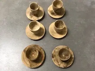 6 stk Oliventræ æggebæger