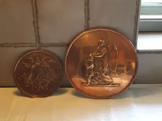 Kobberplatter m engle 