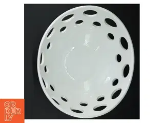 Hvid porcelæns frugtskål (str. 28 cm)
