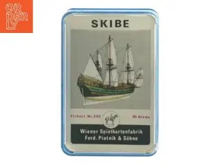 Spillekort med skibsmotiver fra Piatnik (str. 10x7 cm)