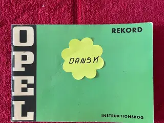 Instruktionsbog  Opel Rekord