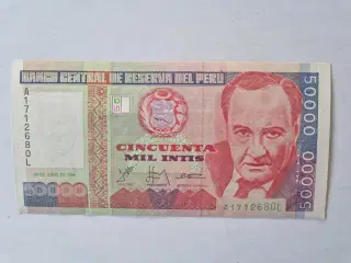 50000 Intis Peru 1988
