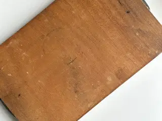 Art deco-bakke, blå og gul m krom/sølv