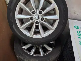 4 stk sommerdæk på alufælge (205/55R16)