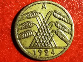 TYSKLAND DEUTSCHLAND 5 RentenPfennig 1924A
