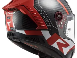 LS2 THUNDER C RACING1 RED WHITE -  før 4.199