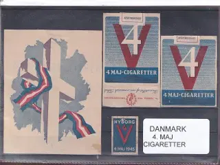 Danmark - 4. Maj Cigaretter - mærkater