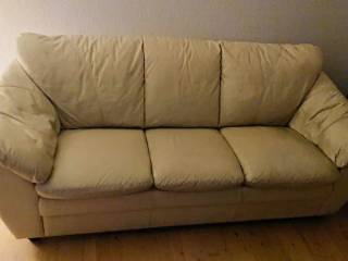 3+2 Luksus lædersofaer Beige