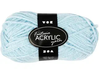 Fantasia Polyacrylgarn, L: 80 M, lyseblå, 50 g/ 1 ngl.