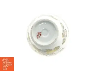 Dekoreret porcelænsvase (str. 12,5 x 7,5 cm)