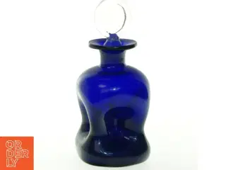 Blå glas karaffel (str. 20x9 cm)