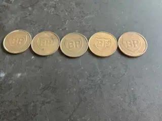 Poletter med BP logo, i messing 