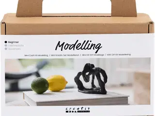 Mini DIY Kit Modellering, Skulptur, sort, 1 pk.