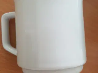 Krus 6 stk. hvid porcelæn