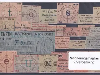 Rationeringsmærker - 2. Verdenskrig
