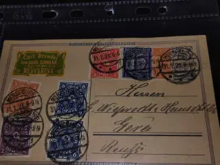 postkort fra Italien 1908 og Deutsche Reich