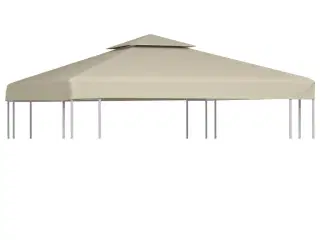 Baldakin til havepavillon 3x3 m 310 g/m² beige