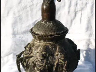 Bronze Urne Benin Stor