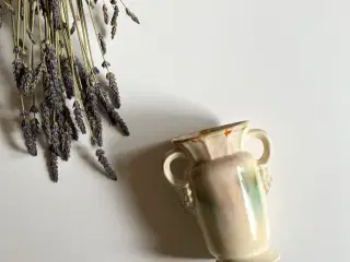 Keramikvase, creme m pasteller