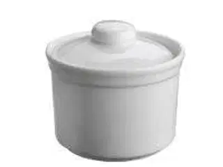 72 stk. Sukkerskål inkl låg 75 mm 15 cl hvid porcelæn