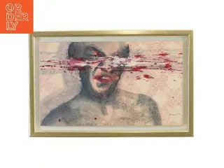 Maleri med guldramme (str. 54x35 cm)