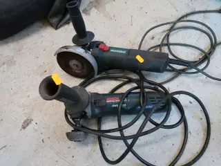 2 stk. vinkelslibere BOSCH GWS 125, METABO