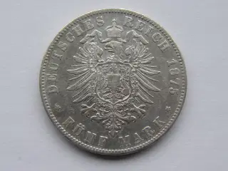Tyskland  5 Mark  1875G  KM#263.1