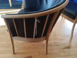 Stole m læder hynde og ryg