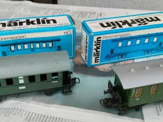 Märklin Passagervogne 2stk i orginal kasse Skala 1