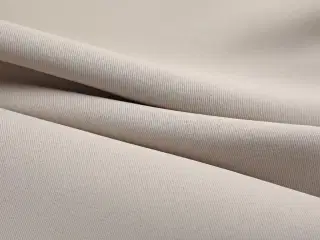 Lysdæmpende gardiner 2 stk. med metalringe 140 x 175 cm beige