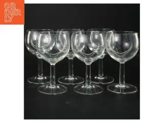 Sæt af seks glas vinglas (str. 14x7 cm)