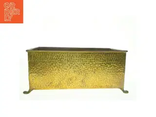 Vintage rektangulær messing boks (str. 50 x 27 x 21 cm)