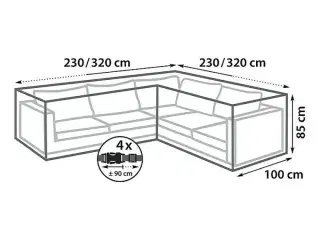 Overtræk til lounge havesæt 320x230 (kan vendes)