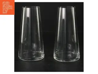 Gennemsigtige glasvaser (str. H. 15 cm. ø. 8 cm)
