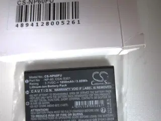 CS-NP60FU Li-Ion batteri 3,7V 1050mAh 3,89Wh