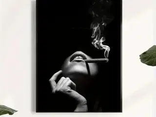* Lærredsmaleri; Smoking