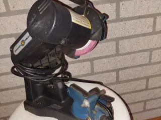 Slibe anlæg til savkæde. 