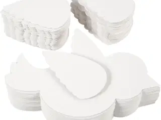 Fugl, L: 25 cm, 400 g, hvid, 100sæt/ 1 pk.