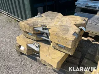 Faldsikringsudstyr FastProtect Ankerpunkt - 4 styk