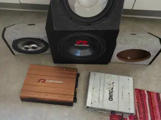 Subwoofer og forstærker