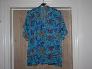 Silk crepe bluse str. L 80% silke 20% viscose