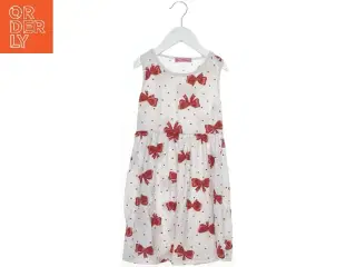 Hvid kjole med røde sløjfer fra Lida Fashion (str. 128)