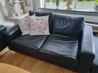 2 stk 2 personers lædersofaer