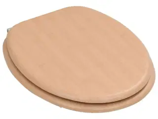 Toiletsæde med låg MDF bambusdesign
